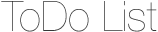 ToDo List